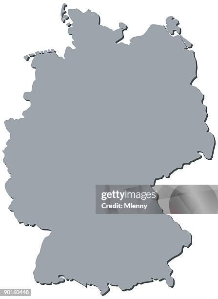 german map germany maps - drop shadow stock illustrations