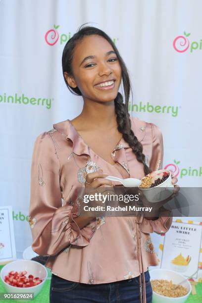 Chandler Kinney attends the HBO LUXURY LOUNGE presented by ANCESTRY on January 5, 2018 in Beverly Hills, California.