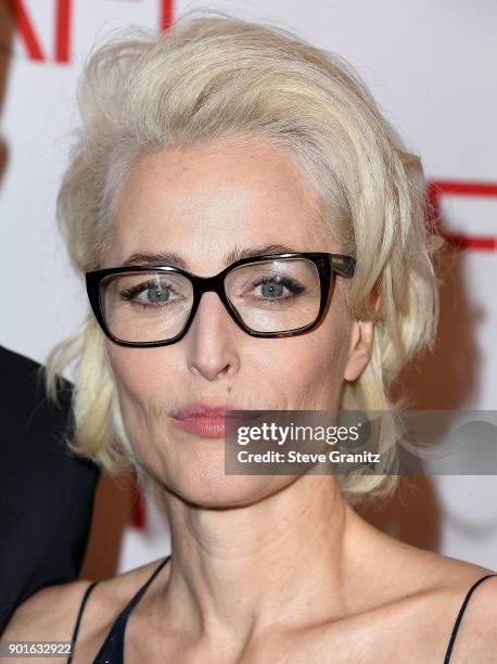 Gillian Anderson arrives at the 18th Annual AFI Awards on January 5, 2018 in Los Angeles, California.