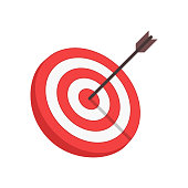 Vector target and arrow.