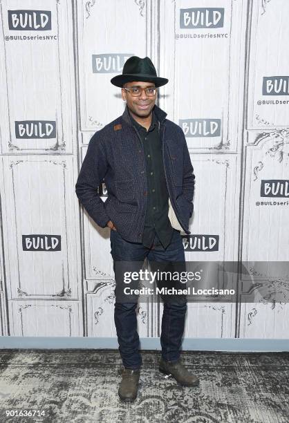 Actor Daniel Breaker visits Build Studio to discuss the Broadway play "Hamilton" on January 5, 2018 in New York City.