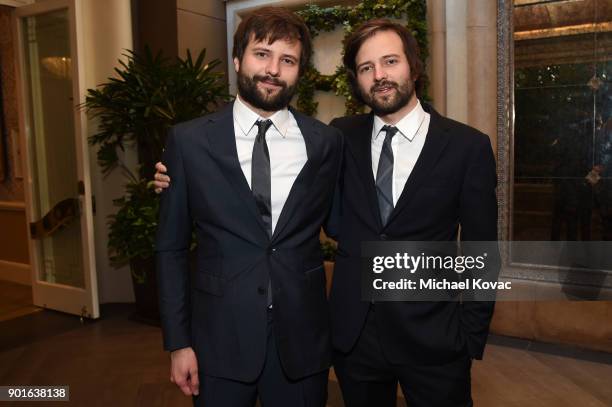 Ross Duffer and Matt Duffer attend the 18th Annual AFI Awards at Four Seasons Hotel Los Angeles at Beverly Hills on January 5, 2018 in Los Angeles,...