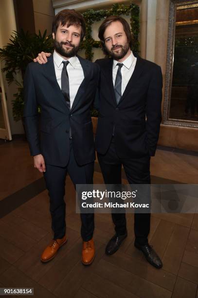 Ross Duffer and Matt Duffer attend the 18th Annual AFI Awards at Four Seasons Hotel Los Angeles at Beverly Hills on January 5, 2018 in Los Angeles,...