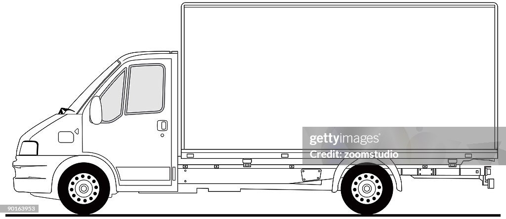 Small truck - vector