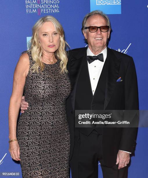 Actor Peter Fonda and wife Margaret DeVogelaere attend the 29th Annual Palm Springs International Film Festival Awards Gala at Palm Springs...
