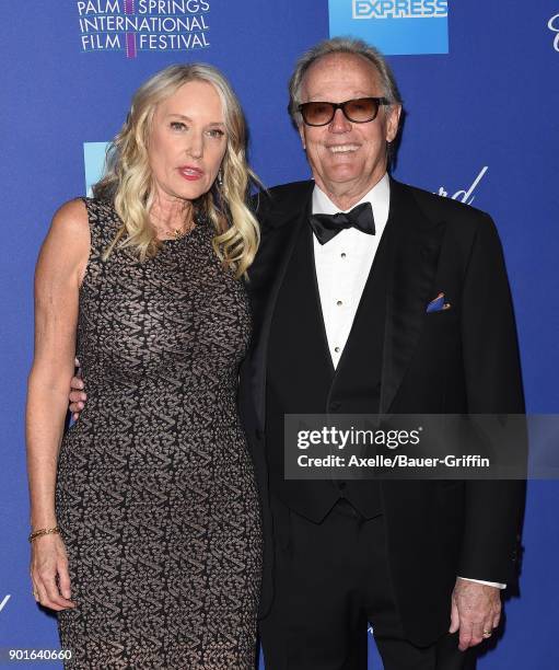 Actor Peter Fonda and wife Margaret DeVogelaere attend the 29th Annual Palm Springs International Film Festival Awards Gala at Palm Springs...