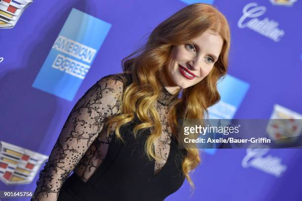 Actress Jessica Chastain attends the 29th Annual Palm Springs International Film Festival Awards Gala at Palm Springs Convention Center on January 2,...