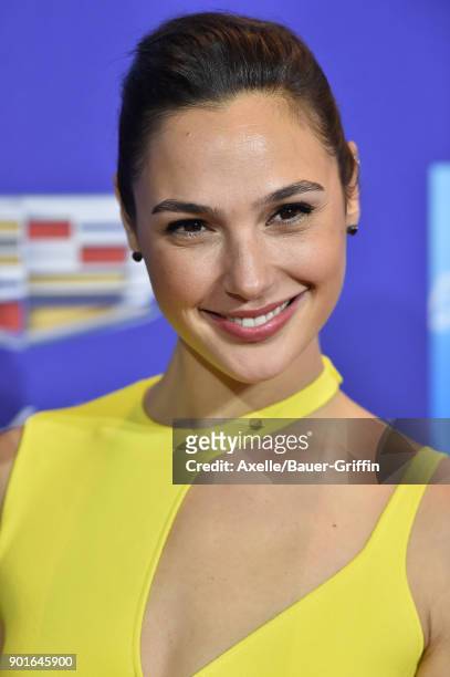 Actress Gal Gadot attends the 29th Annual Palm Springs International Film Festival Awards Gala at Palm Springs Convention Center on January 2, 2018...