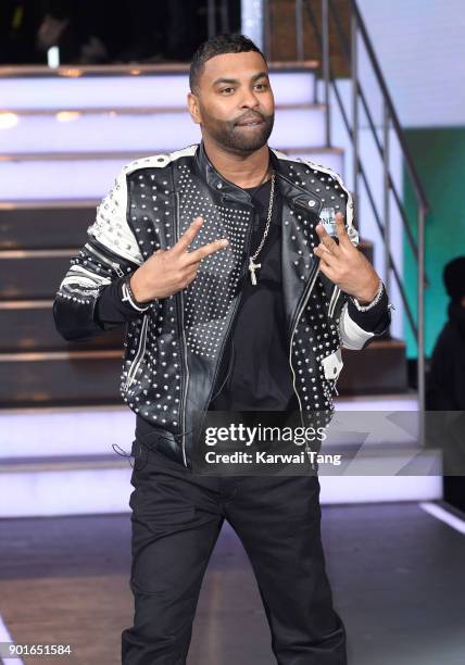 Ginuwine enters the Celebrity Big Brother house at Elstree Studios on January 5, 2018 in Borehamwood, England.