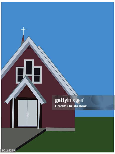 church - praying outside stock illustrations