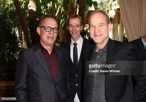 Tom Hanks, Doug Jones and Marshall Herskovitz attend the 18th Annual AFI Awards at Four Seasons Hotel Los Angeles at Beverly Hills on January 5, 2018...