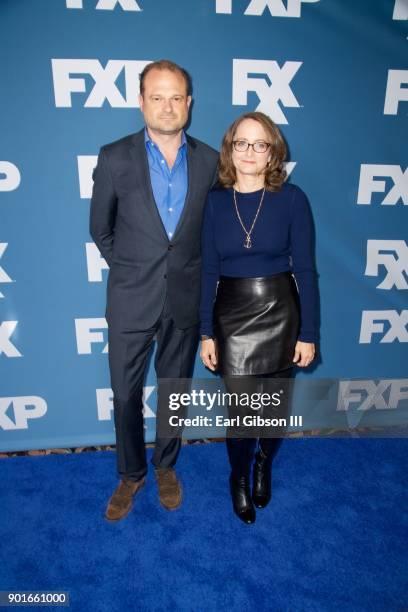 Brad Simpson and Nina Jacobson attend the 2018 Winter TCA Tour at The Langham Huntington, Pasadena on January 5, 2018 in Pasadena, California.