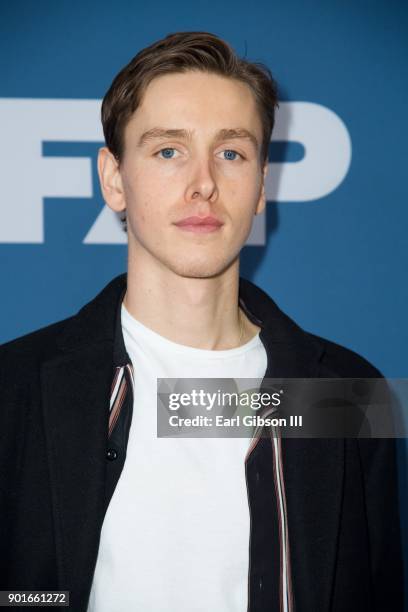 Harris Dickinson attends the 2018 Winter TCA Tour at The Langham Huntington, Pasadena on January 5, 2018 in Pasadena, California.