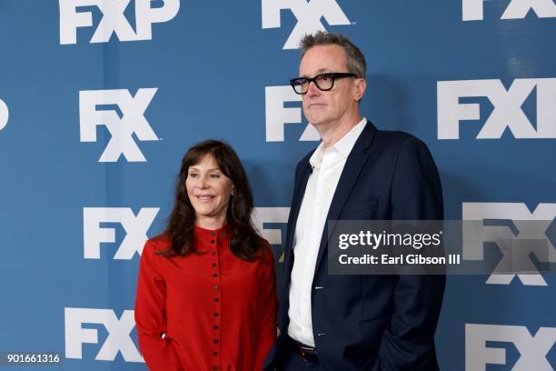 Lauren Shuler Donner and John Cameron attend the 2018 Winter TCA Tour at The Langham Huntington, Pasadena on January 5, 2018 in Pasadena, California.