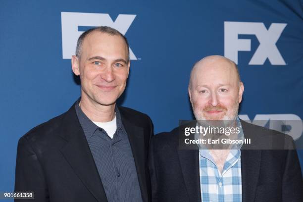 Joel Fields and Joe Weisberg attend the 2018 Winter TCA Tour at The Langham Huntington, Pasadena on January 5, 2018 in Pasadena, California.