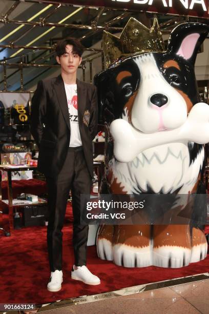 South Korean actor Nam Joo-hyuk attends Dolce & Gabbana store opening ceremony on January 5, 2018 in Hong Kong, Hong Kong.