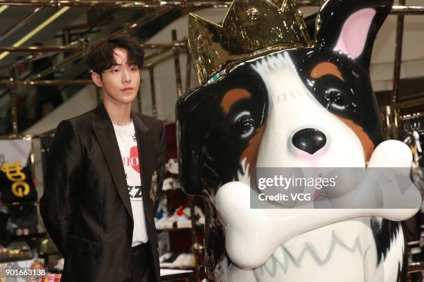 South Korean actor Nam Joo-hyuk attends Dolce & Gabbana store opening ceremony on January 5, 2018 in Hong Kong, Hong Kong.