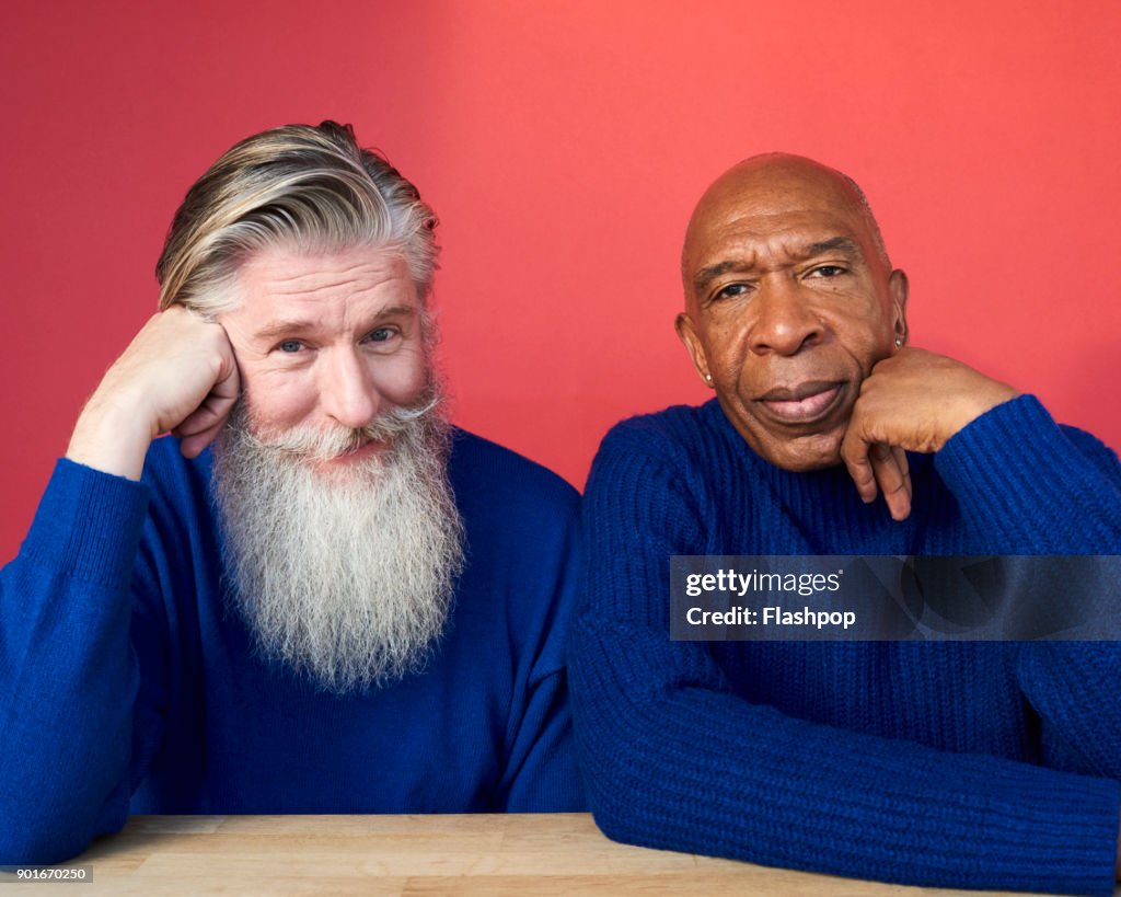 Portrait of two mature men
