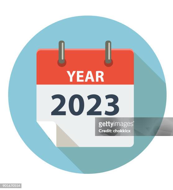 year 2023 - year calendar stock illustrations