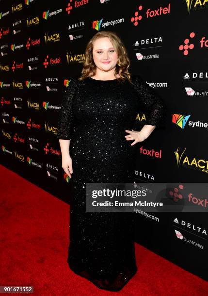 Danielle MacDonald attends the 7th AACTA International Awards at Avalon Hollywood in Los Angeles on January 5, 2018 in Hollywood, California.