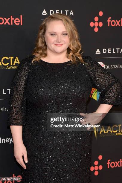 Danielle MacDonald attends the 7th AACTA International Awards at Avalon Hollywood in Los Angeles on January 5, 2018 in Hollywood, California.