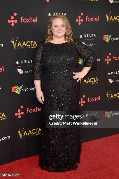 Danielle MacDonald attends the 7th AACTA International Awards at Avalon Hollywood in Los Angeles on January 5, 2018 in Hollywood, California.