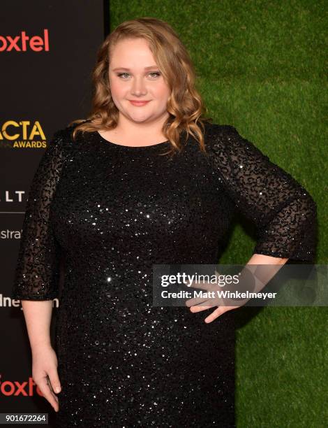 Danielle MacDonald attends the 7th AACTA International Awards at Avalon Hollywood in Los Angeles on January 5, 2018 in Hollywood, California.