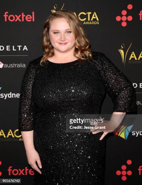 Danielle MacDonald attends the 7th AACTA International Awards at Avalon Hollywood in Los Angeles on January 5, 2018 in Hollywood, California.