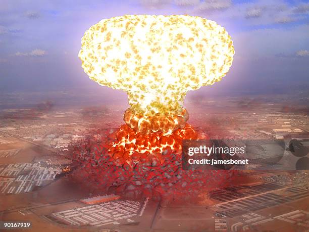 explosão nuclear - arma nuclear imagens e fotografias de stock