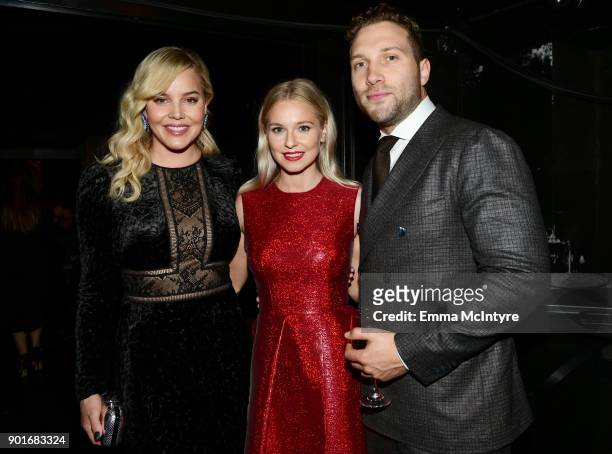 Abbie Cornish, Mecki Dent and Jai Courtney attend the 7th AACTA International Awards at Avalon Hollywood in Los Angeles on January 5, 2018 in...