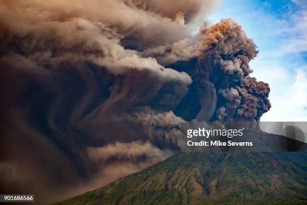 agung volcano - bali volcano stock pictures, royalty-free photos & images