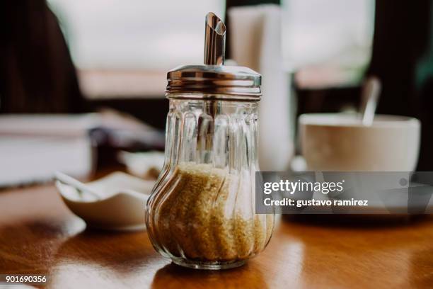 sugar bowl of glass - sugar bowl crockery stock pictures, royalty-free photos & images