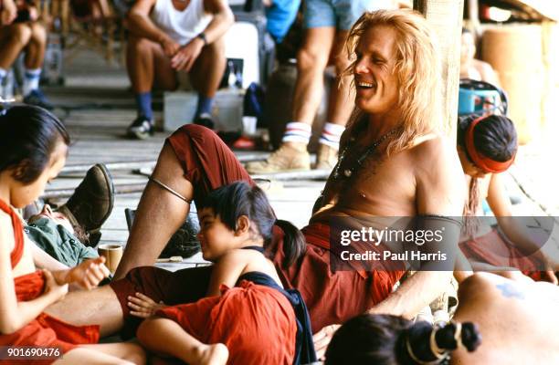 Nick Nolte as Learoyd during the filming of Farewell to The King August 1987 in Sarawak, Borneo, Malaysia.