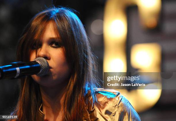 Amy Kuney performs at The Donate Life Concert Series at The Grove on August 26, 2009 in Los Angeles, California.