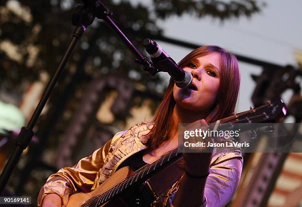 Amy Kuney performs at The Donate Life Concert Series at The Grove on August 26, 2009 in Los Angeles, California.