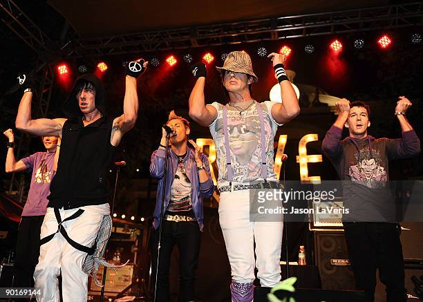 Varsity Fanclub performs at The Donate Life Concert Series at The Grove on August 26, 2009 in Los Angeles, California.