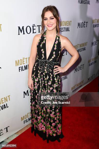 Billie Lourd attends Moet & Chandon celebrates the 3rd annual Moet Moment Film Festival and kicks off Golden Globes week at Poppy on January 5, 2018...