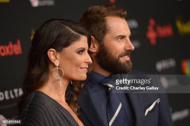 Zoe Ventoura and Daniel MacPherson attend the 7th AACTA International Awards at Avalon Hollywood in Los Angeles on January 5, 2018 in Hollywood,...