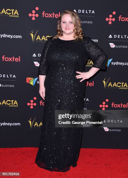 Danielle MacDonald attends the 7th AACTA International Awards at Avalon Hollywood in Los Angeles on January 5, 2018 in Hollywood, California.