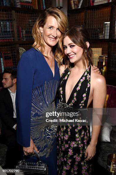 Laura Ralph Moet Actors Laura Dern and Billie Lourd attend Moet & Chandon celebrates ...