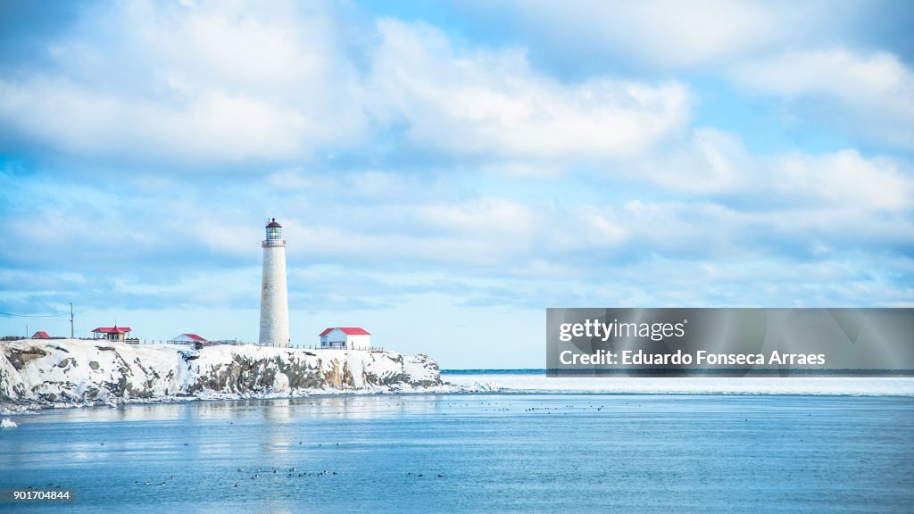 White Landscapes - Cap-des-Rosiers Lighthouse inside the Forillon National Park