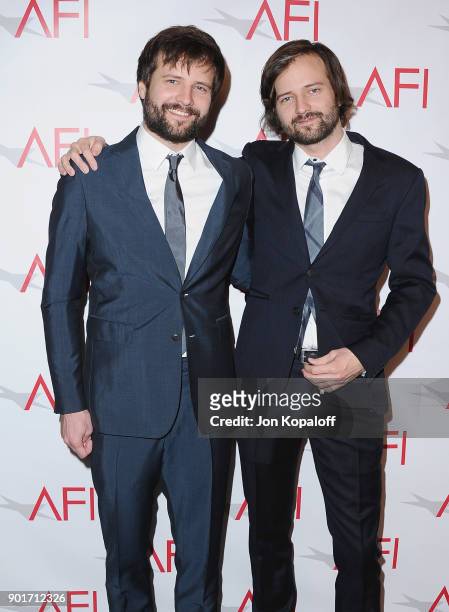 Ross Duffer and Matt Duffer attend the 18th Annual AFI Awards at the Four Seasons Hotel on January 5, 2018 in Los Angeles, California.
