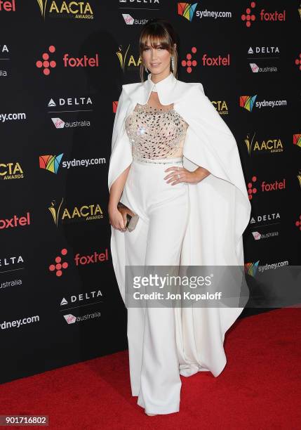 Delta Goodrem attends the 7th AACTA International Awards at Avalon Hollywood on January 5, 2018 in Los Angeles, California.