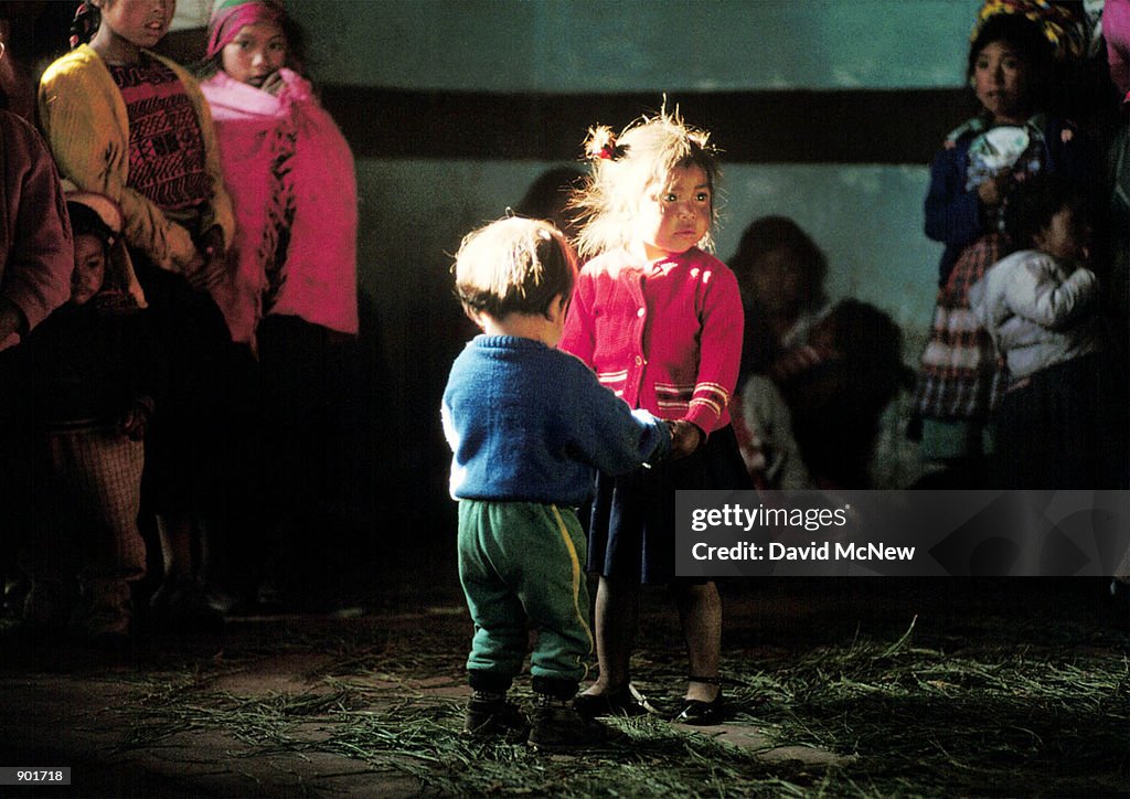 Children Celebrate the Arrival of Electricity