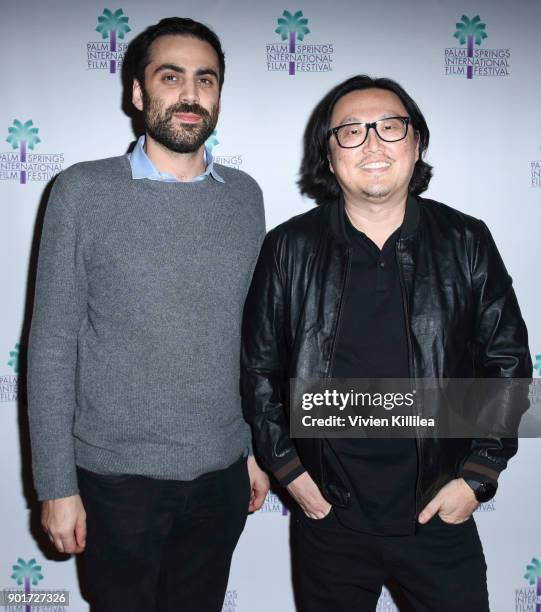 Artistic director of the Palm Springs International Film Festival Michael Lerman and Joseph Kahn attend the 29th Annual Palm Springs International...