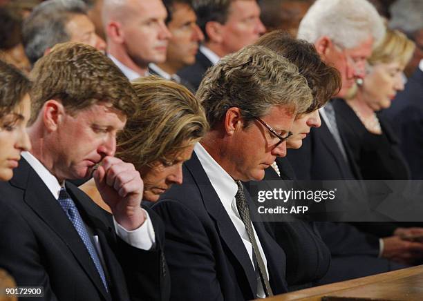 The children of US Senator Edward Kennedy, from left to right, Congressman Patrick Kennedy, daughter Kara Kennedy Allen, son Edward Kennedy Jr., his...