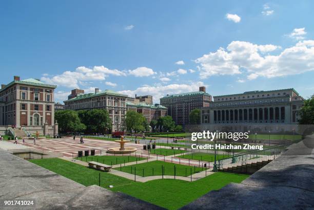 campus der columbia university - columbia university stock-fotos und bilder