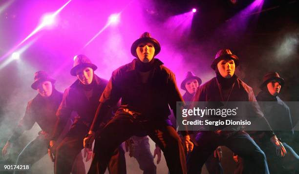 Dance troupe Jabbawockeez perform at their first headline show following their support of New Kids on the Block's tour, at The Forum on August 29,...
