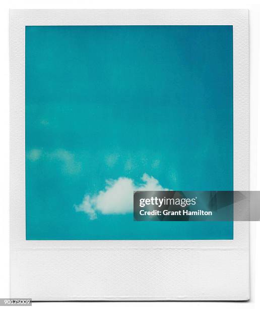 little puffy cloud - polaroid stock pictures, royalty-free photos & images