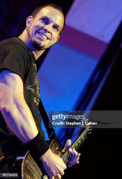 Mark Tremonti of Creed performs at the Riverbend Music Center on August 28, 2009 in Cincinnati, Ohio.